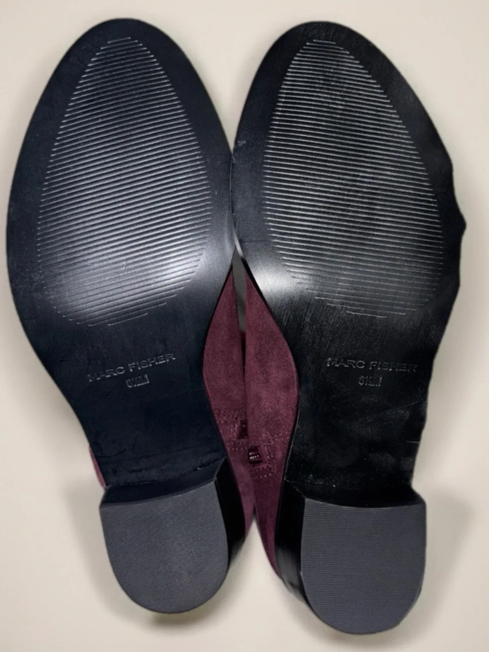Marc Jacobs Over-The-Knee Suede Boots in Burgundy